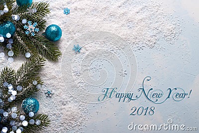 Blue Christmas decorations Stock Photo