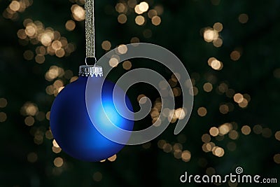Blue Christmas ornament Stock Photo