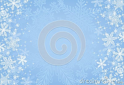 Blue Christmas Snowflake Background Vector Illustration