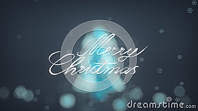 Blue christmas tree and handwritten holiday greetings 3D rendering Stock Photo