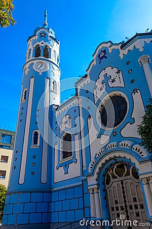 Blue Church or The Church of St. Elizabeth or Modry Kostolik in Bratislava, Slovakia Stock Photo