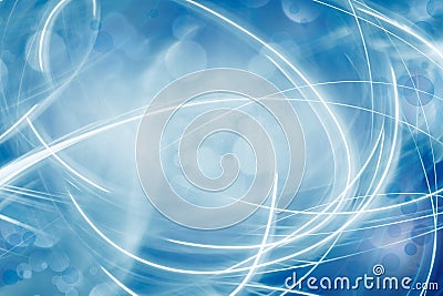 Blue circles lines abstract background Stock Photo