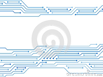 Blue circuit board or motherboard texture vector Vector Illustration