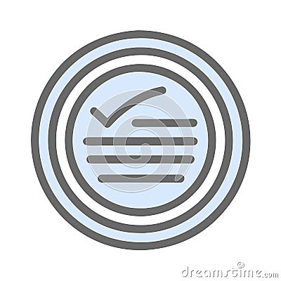 Blue Circular Checklist for Verification and Validation Uses in Digital Design Cartoon Illustration