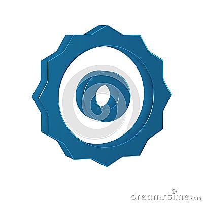 Blue Circular saw blade icon isolated on transparent background. Saw wheel. Stock Photo