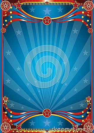 Blue circus background Stock Photo
