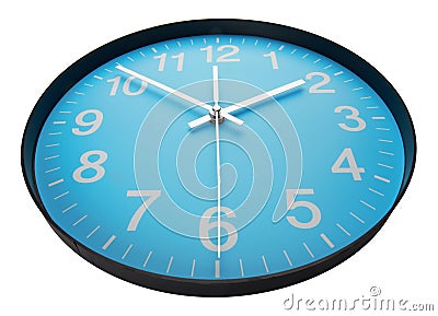 Blue clock face Stock Photo