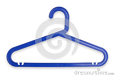 Blue Cloth Hanger Stock Photo