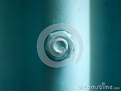 Blue coated nut dirty detail Stock Photo