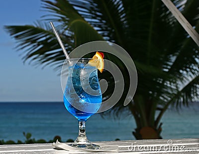 Blue cocktail Stock Photo
