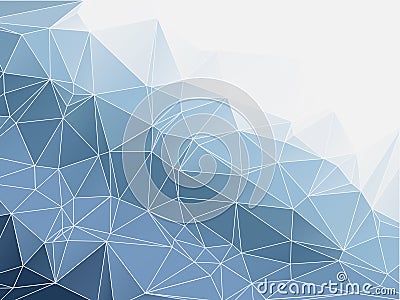 Blue color abstract polygonal Geometric Vector Illustration