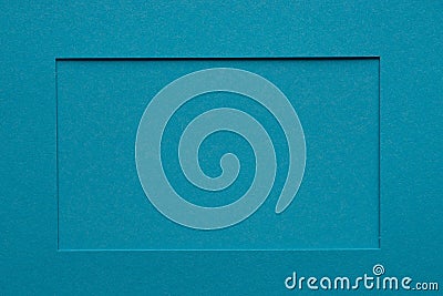 Blue empty paper picture frame passepartout Stock Photo