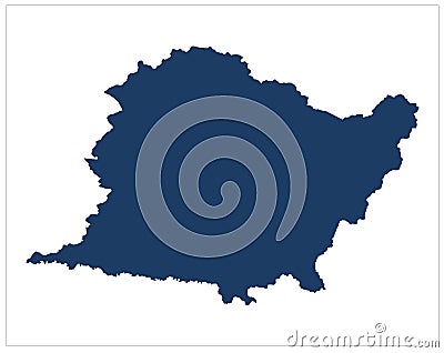 Blue Color Gandaki zone map illustration Cartoon Illustration