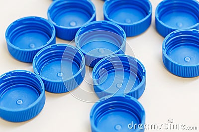 Blue color plastic bottle cap Stock Photo