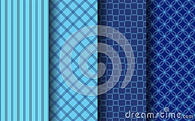 Blue color strip seamless pattern EPS 10 vector. Vector Illustration