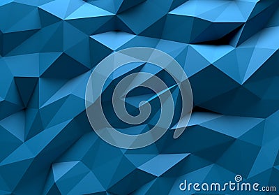Blue color triangle geometrical background Stock Photo