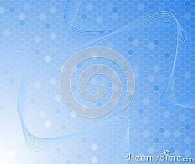 Blue colored background - cell concept Vector Illustration