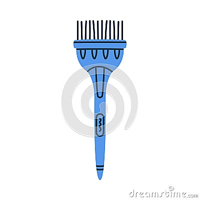 Blue Comb as Professional Hairdressing Tool and Accessory for Hairdo Vector Illustration Vector Illustration
