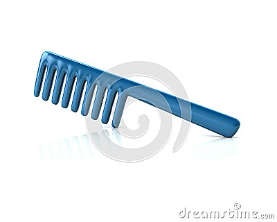 Blue comb icon Cartoon Illustration