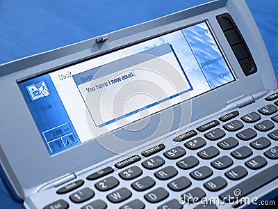 Blue communicator - You have new mail Stock Photo