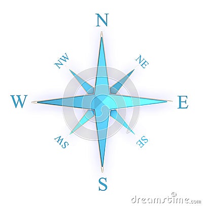Blue compass Stock Photo