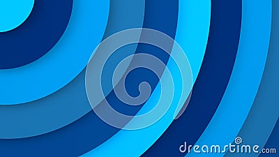 Blue concentric circles abstract 3D render Stock Photo