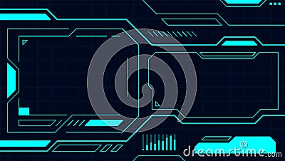 Blue control panel abstract Technology Interface hud Vector Illustration