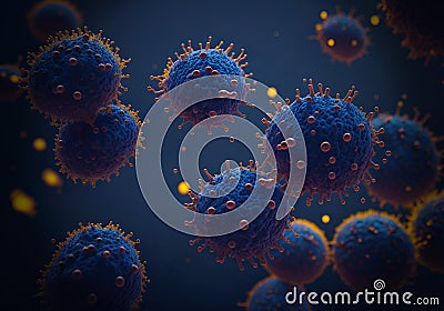 Viruses molecules floating background Stock Photo