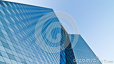 Blue corporate building Stock Photo