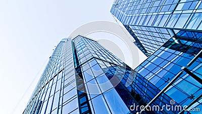 Blue corporate building Stock Photo