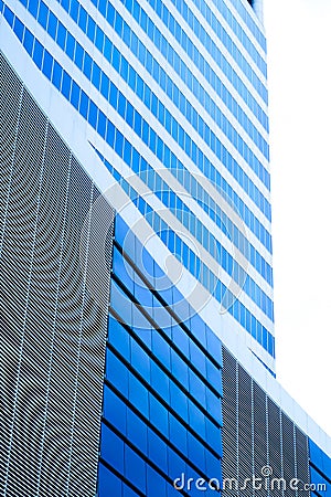 Blue Corporate Building Stock Photo