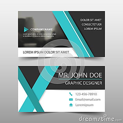 Blue corporate business card, name card template ,horizontal simple clean layout design template , Vector Illustration