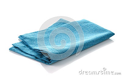 Blue cotton napkin Stock Photo