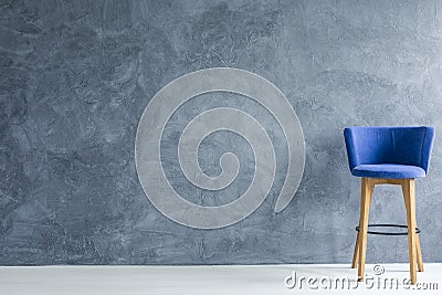 Blue counter stool Stock Photo