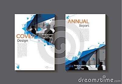 blue cover book template modern cover abstract Brochure, design, annual report, magazine and flyer layout Vector a4 Vector Illustration