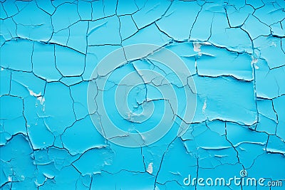 Blue Cracked Wall with Ample Text Space - Perfect for Quotes, Messages, and Creative Projects Stock Photo