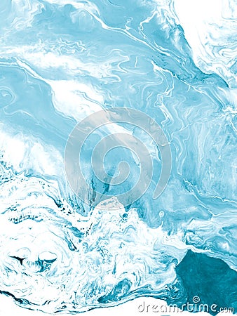 Blue creative abstract hand painted background, marble texture, Stock Photo