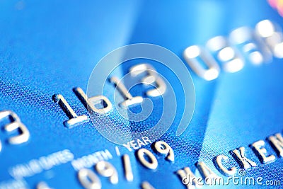 Blue Credit Card Stock Photo