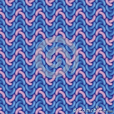 Blue crochet pattern Vector Illustration