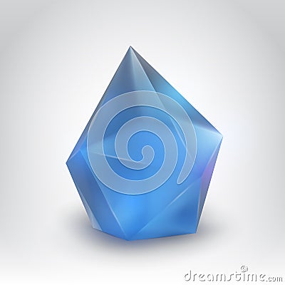 Blue crystal Vector Illustration