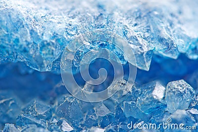 Blue crystals. Cool Background for winter projects. Ice Background Stock Photo