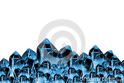 Blue crystals frame Stock Photo