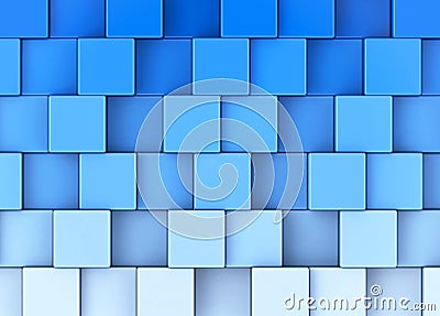 The blue cubes Stock Photo