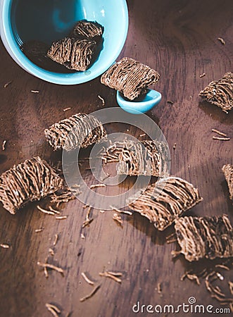 Cup with cereals. Stock Photo