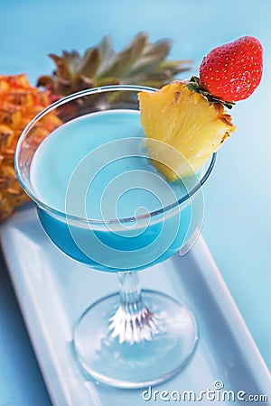 Blue Curacao Cocktail Stock Photo