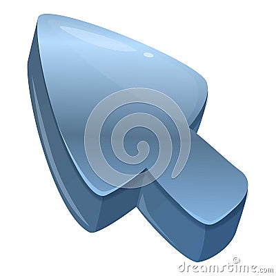 Blue cursor showing clicking pointing and selecting Vector Illustration
