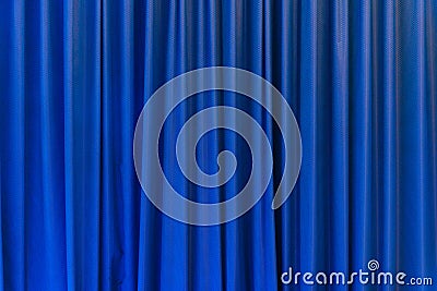 Blue curtain use for background Stock Photo