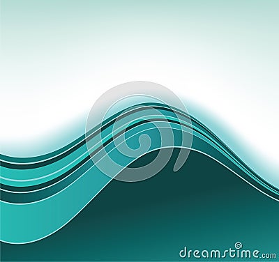 Blue curve background Vector Illustration