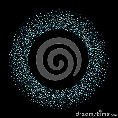 Blue cyan turquoise stars sprocket icon. Vector illustration eps 10 Cartoon Illustration