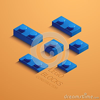 3d izometric number of new year. 3d izometric number 2018 from constructor bricks Editorial Stock Photo